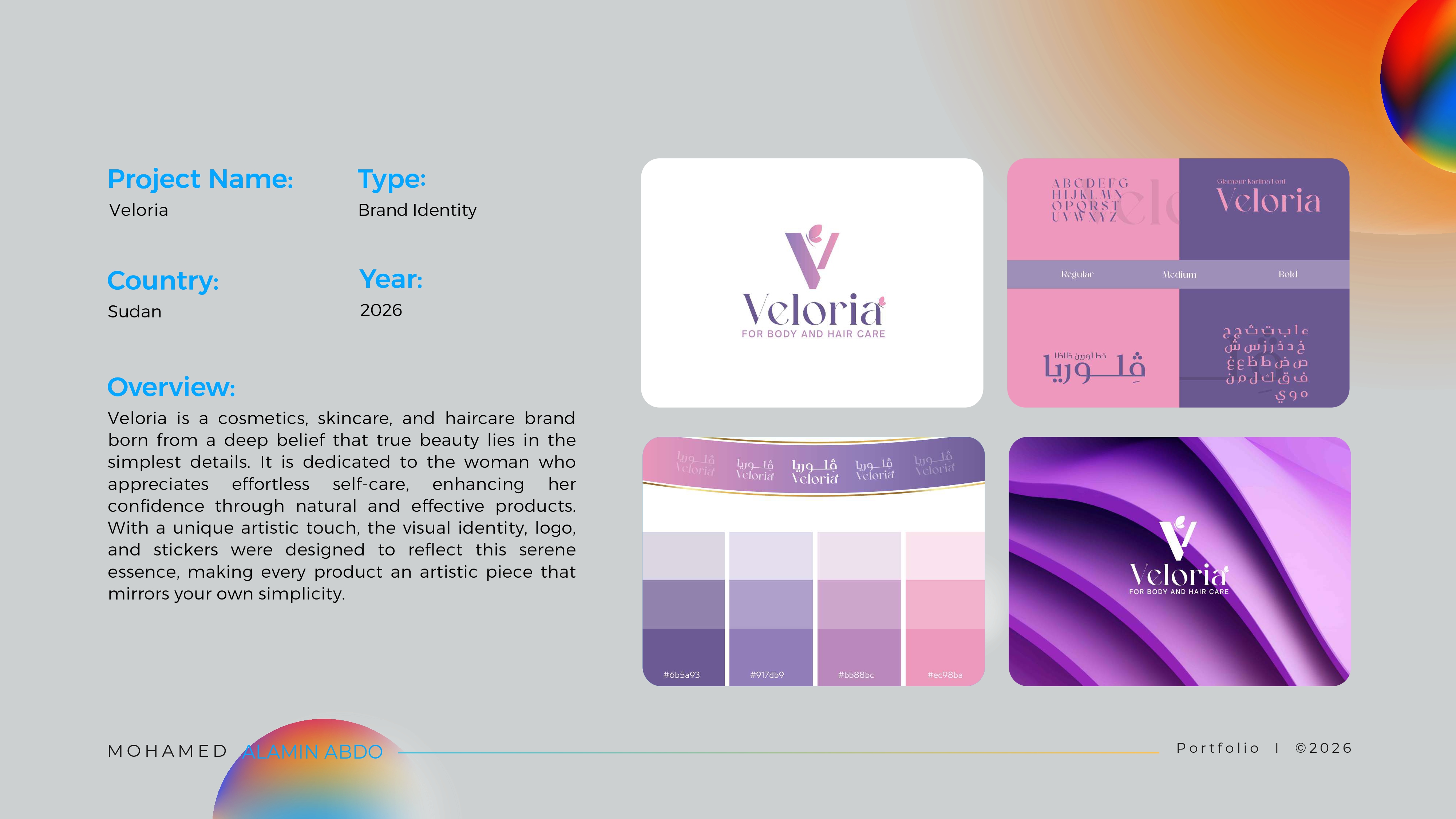 Veloria Brand Identity Mockup